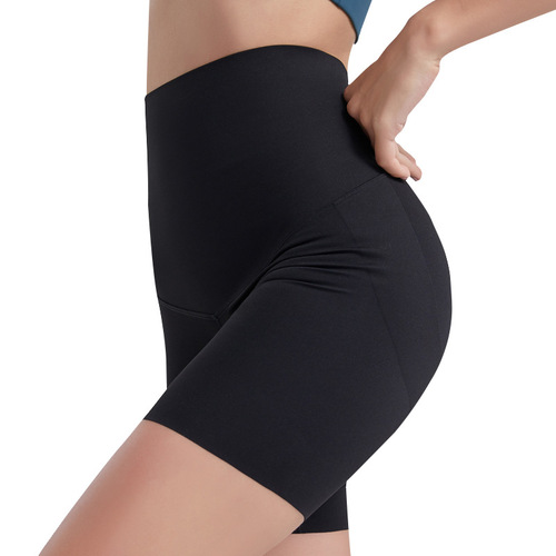 Custom Branded High-Waisted Ass-Lifting Shark Shorts for Women, Running and Fitness Barbie Five-Pocket Shorts
