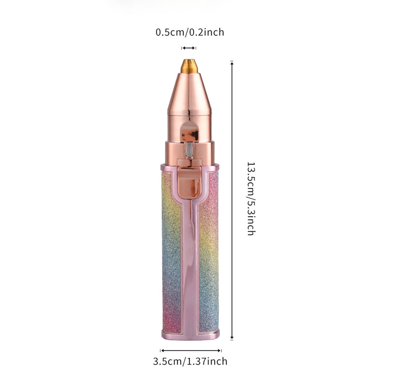 Transfronterizo nueva batería/USB recargable de las mujeres Shaver eléctrico ceja trimmer lápiz labial Shaver herramienta de eliminación de pelo facial image 6