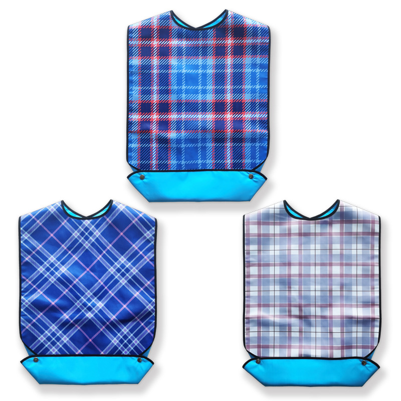 Babero babero de ancianos babero adulto babero de alimentos ancianos anti-fouling fabricante a prueba de fugas en stock suministro de logotipo imprimible