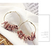 Fashionable earrings, cloth, Korean style, bright catchy style, flowered