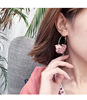 Fashionable earrings, cloth, Korean style, bright catchy style, flowered