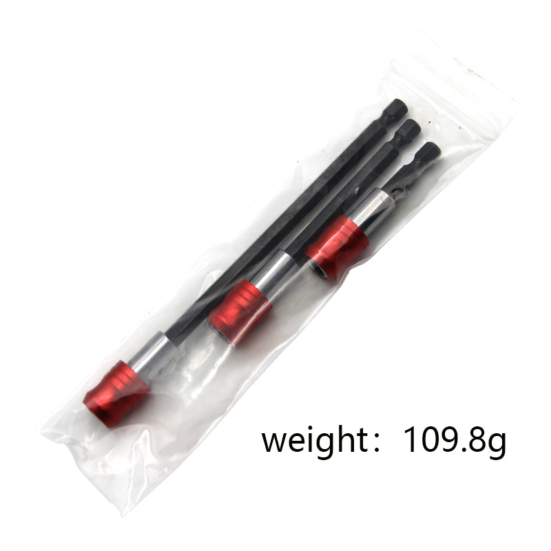 Cross-border mango hexagonal Rojo de liberación rápida de autobloqueo biela varilla de extensión 60/100/150mm destornillador varilla de extensión