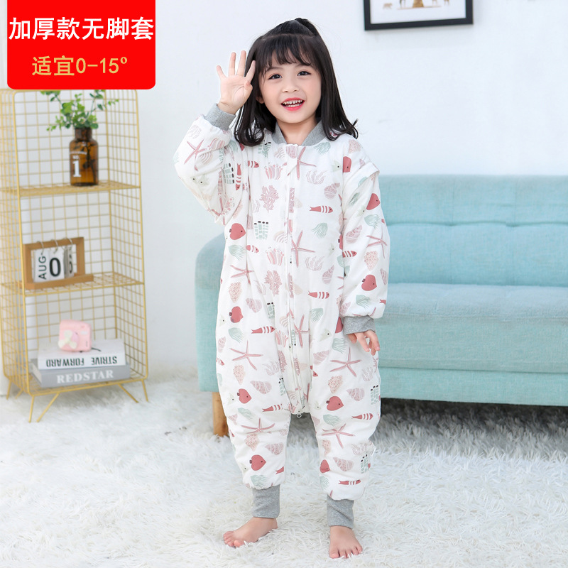 Bebé saco de dormir Otoño e Invierno anti-patada niños engrosados recién nacidos primavera y otoño bebé split-pierna saco de dormir