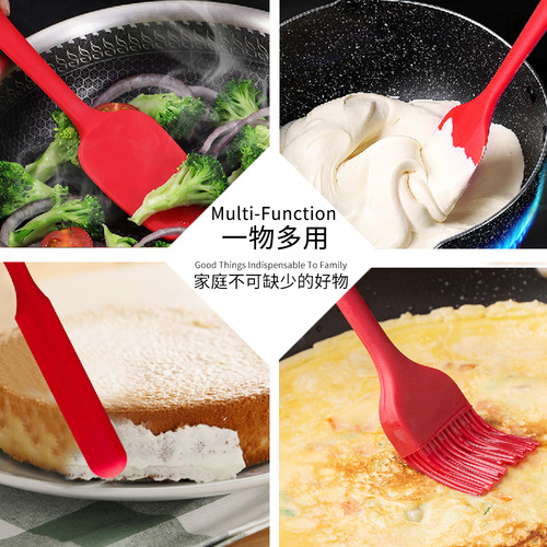 Silicone Scraper Set of 6 Food Grade Silicone Spatulas Oil Brushes High Temperature Resistant Silicone BBQ Brushes Scalers Wholesale