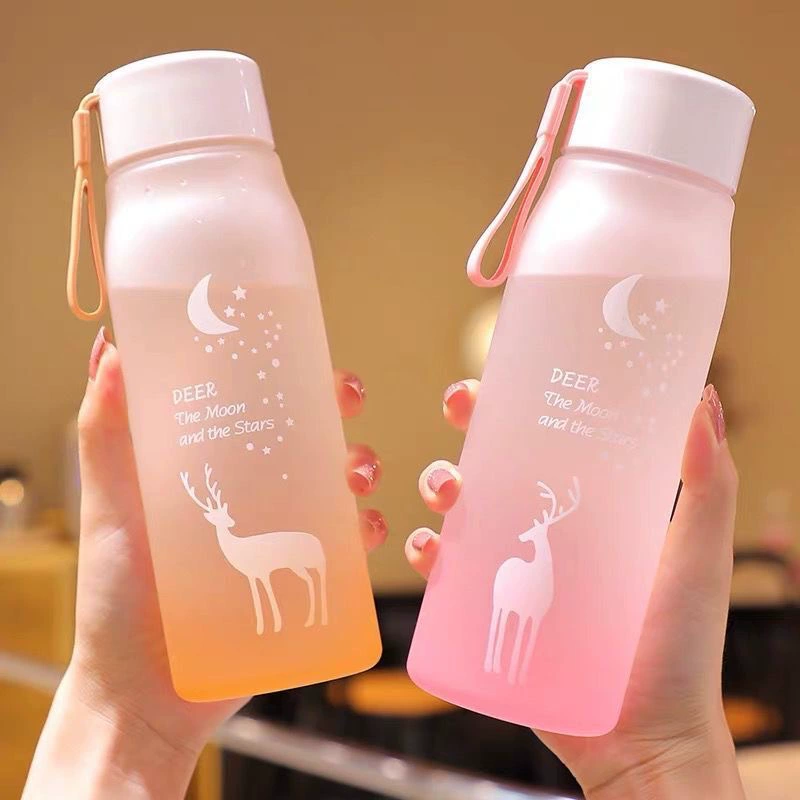 Детская пластиковая кружка для воды Little Deer, детская кружка, кружка для учащихся, корейское издание, градиент, кружка для питья воды дома, чайная кружка, мужская кружка, INS
