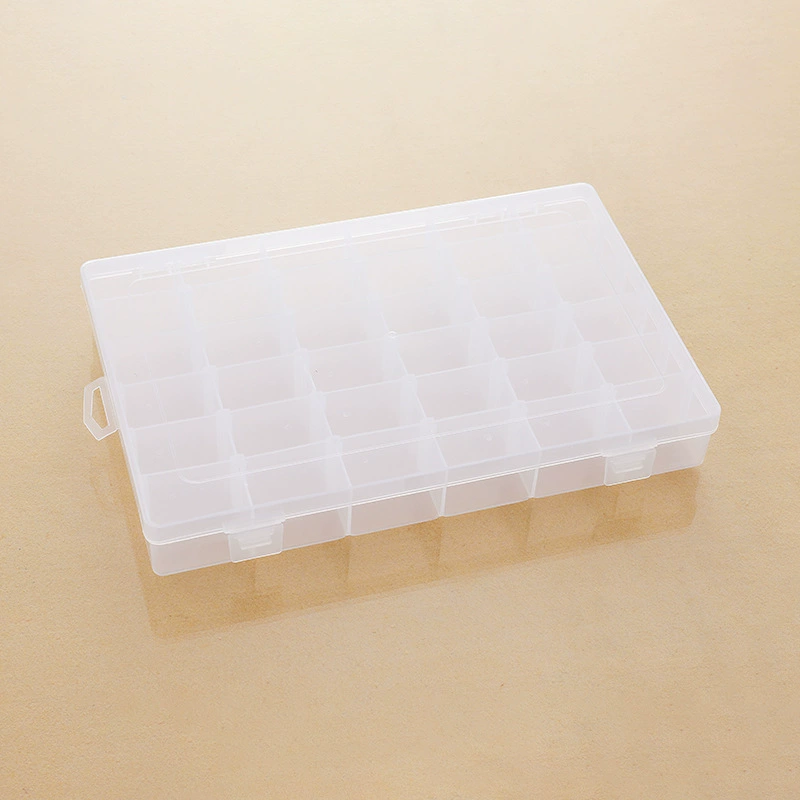 Detachable plastic universal accessory with beads, table transparent storage box, 36 cells, DIY