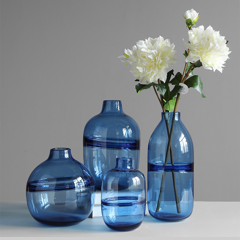 Nordic Modern Simple Sweet Glass Vase Decoration Living Room TVCabinet Dry Flower Arrangement European Style Home Decoration