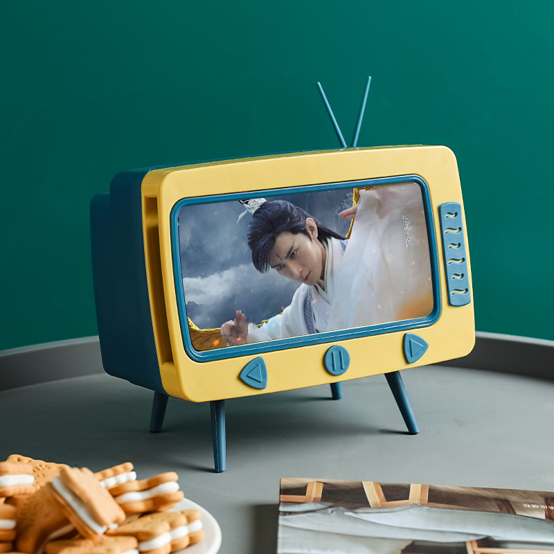 Caja de pañuelos de TV sala de estar de escritorio caja de pañuelos de cocina multifuncional soporte de teléfono móvil caja de almacenamiento de plástico al por mayor
