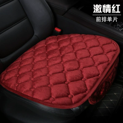 Seat cushion, seat cover, Winter supplies warm plush - diamond-plush-passion-red-front-row-with-pocket