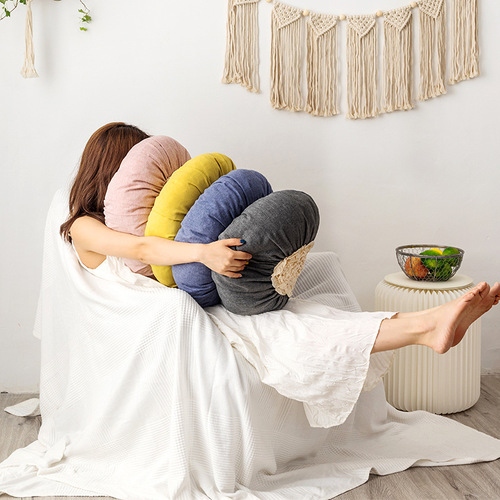 新款网红款圆形蒲团垫家用坐垫南瓜垫榻榻米打坐垫透气护臀简约风