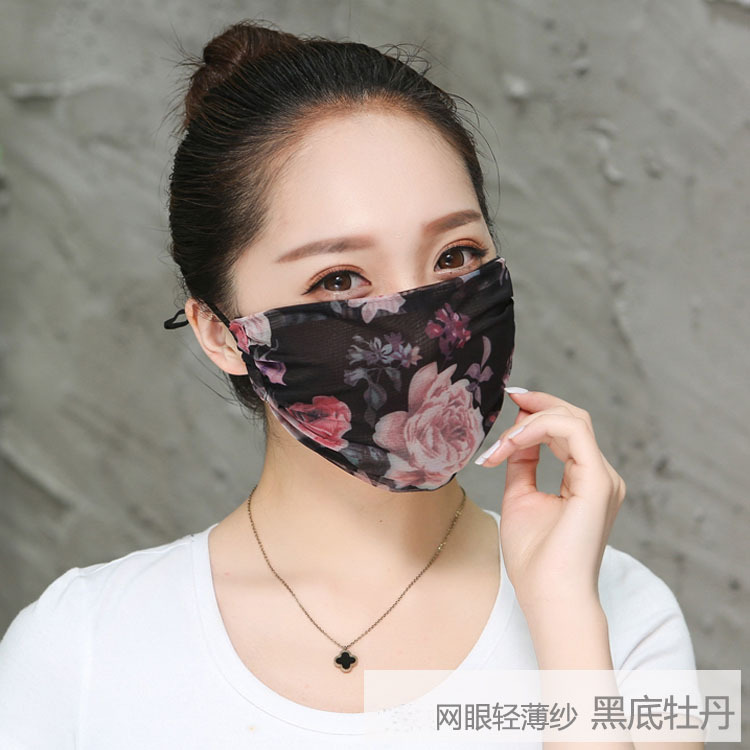 Summer Mesh Women's Summer Thin Sun Protection Mask Ice Silk Breathable Hole Lady Korean Style Veil Enlarged Full Face Protection