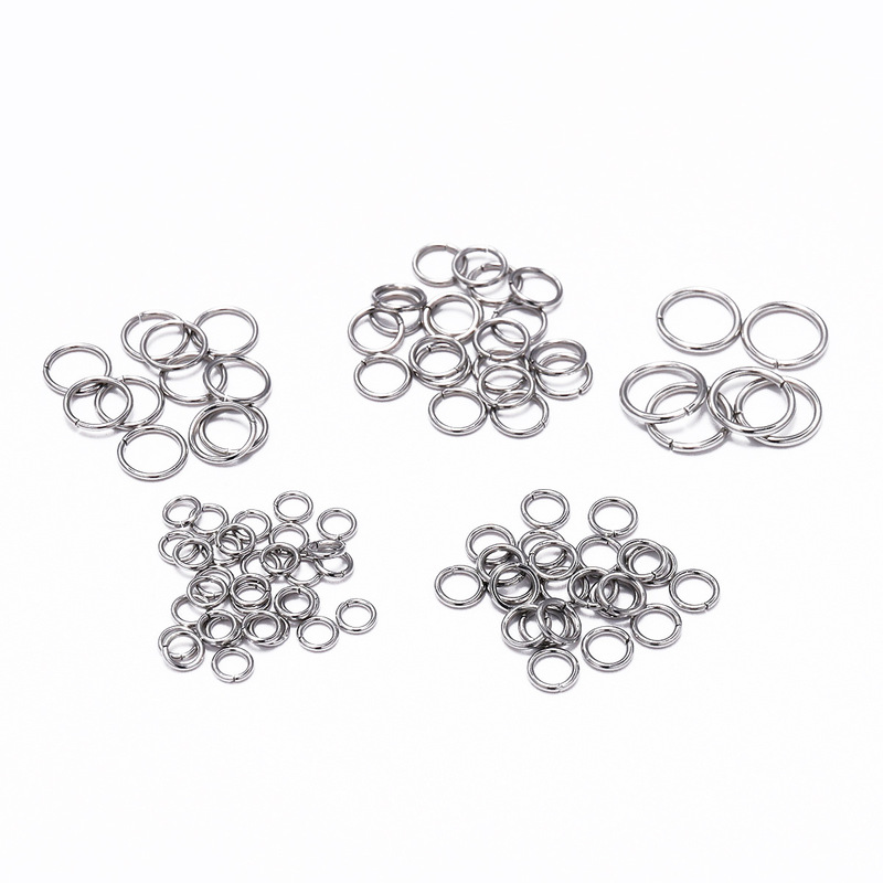 Stainless steel single ring flat ring open ring diy jewelry accessories link material flat ring jump ring wholesale