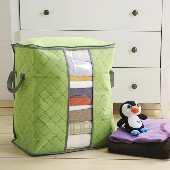 Small Colorful Bamboo Charcoal Quilt Storage Bag Colorful Clothes Storage Finishing Bag Quilt Storage Bag