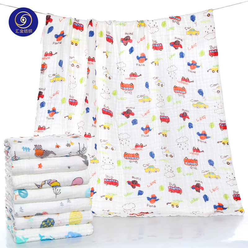 Pure Cotton 6-Layer Gauze Kidsren's Quilt Pumi Baby Seersucker Blanket Class a Cotton Gauze Bath Towel Baby Kids Quilt