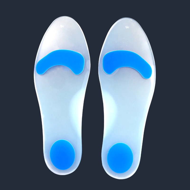 Plantillas de silicona de una pieza para hombre y mujer, ideales para entrenamiento militar, masajes, cómodas, gruesas, ortopédicas de longitud completa, con amortiguación completa, plantillas deportivas suaves.