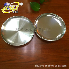 304 stainless steel double-layer insulated plate, stainless steel round plate, Korean BBQ plate, insulated thick Korean snack plate