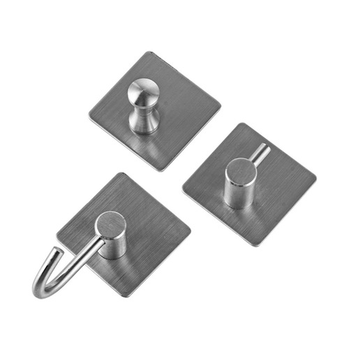No punching 304 stainless steel hook single hook bathroom kitchen single wall hook sticky hook cross-border Amazon