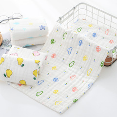 新款6層紗布大毛巾35*70卡通家用成人兒童擦手巾吸水寶寶洗臉毛巾