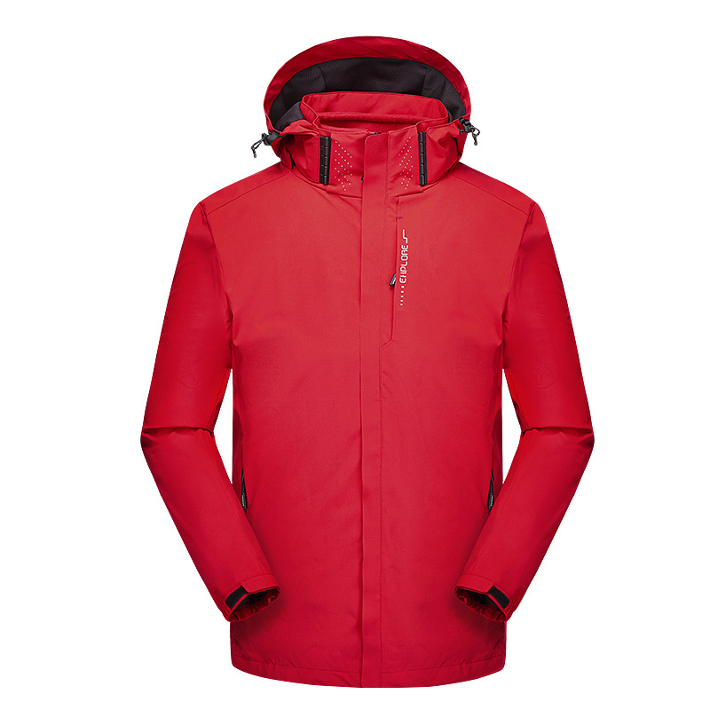 Chaqueta de invierno al aire libre para hombres y mujeres tres en uno de dos piezas chaqueta impermeable a prueba de viento traje de alpinismo de lana LOGO