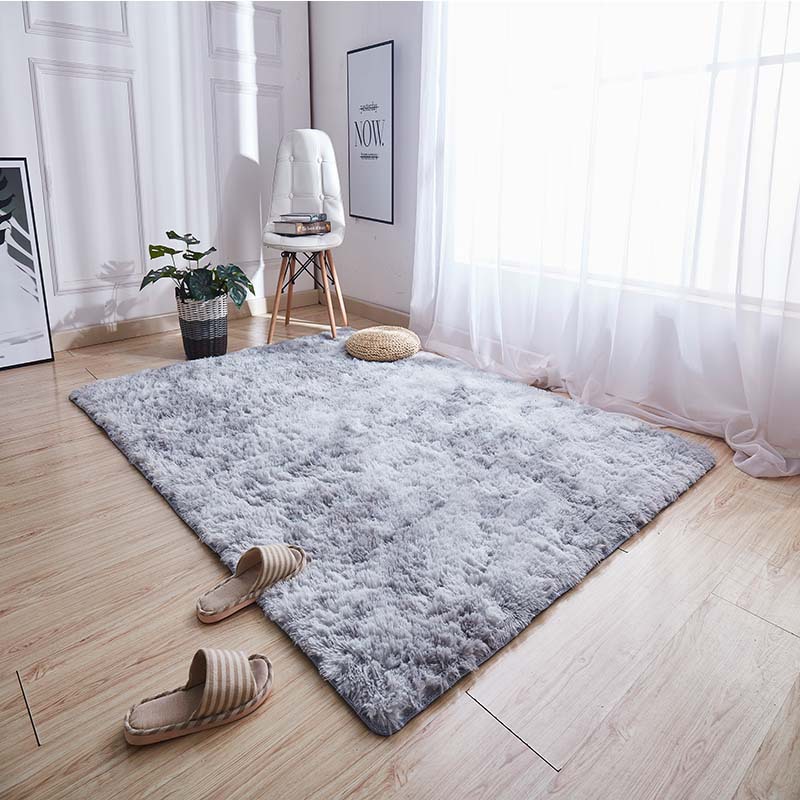 Alfombra de seda y lana para sala de estar, estilo nórdico, teñida, de gran superficie, para el hogar, estudio, sala de estar, sofá, mesa de café.