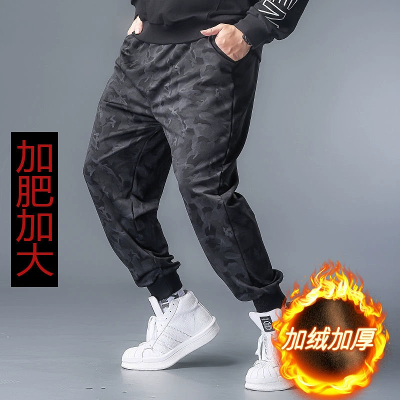 Осенне-зимние толстые дышащие эластичные спортивные штаны на флисовой подкладке больших размеров, спортивные штаны на шнурке, рабочие мужские гаремные брюки с завязкой на щиколотке