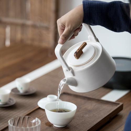Ceramic kettle tea making electric ceramic stove tea kettle large capacity pottery kettle household kettle lifting beam tea kettle