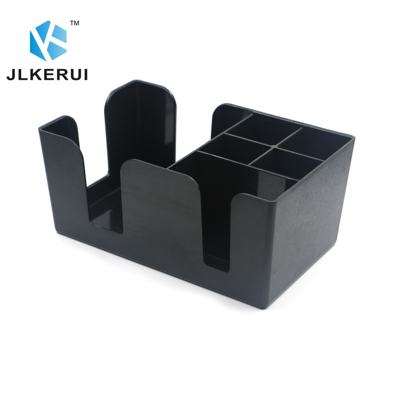 Multifuncional caja de tejido Barra de paja caja de almacenamiento de tejido de escritorio varilla de agitación rack de almacenamiento LOGO