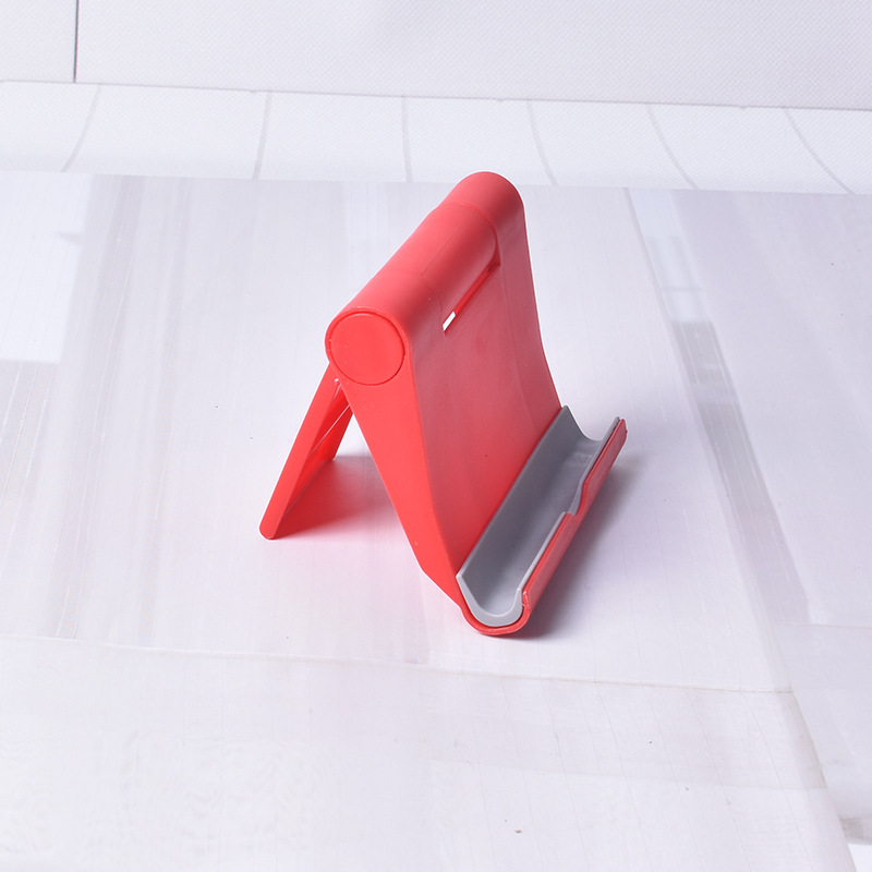Soporte de teléfono móvil de plástico en stock tableta de teléfono móvil soporte plegable universal soporte de teléfono móvil de escritorio de publicidad impreso LOGO