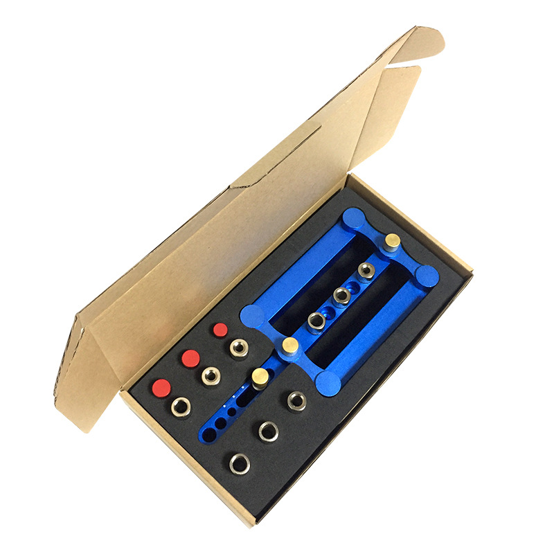 Carpintería agujero recto localizador de madera redonda Tenon puncher localizador agujero abridor DIY herramienta de perforación de la carpintería