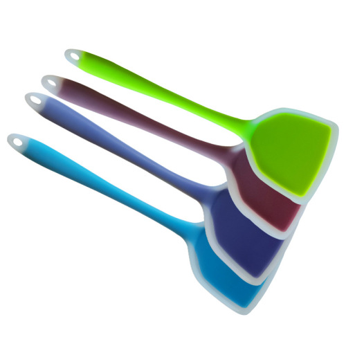 Silicone spatula non-stick silicone spatula long handle semi-transparent silicone spatula food grade high temperature resistant household silicone spatula wholesale