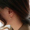 South Korean goods, metal fashionable brand earrings, wholesale