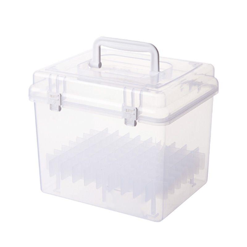 Caja de marcador caja de almacenamiento 80 unids caja transparente de plástico portátil acuarela Mark caja de la pluma
