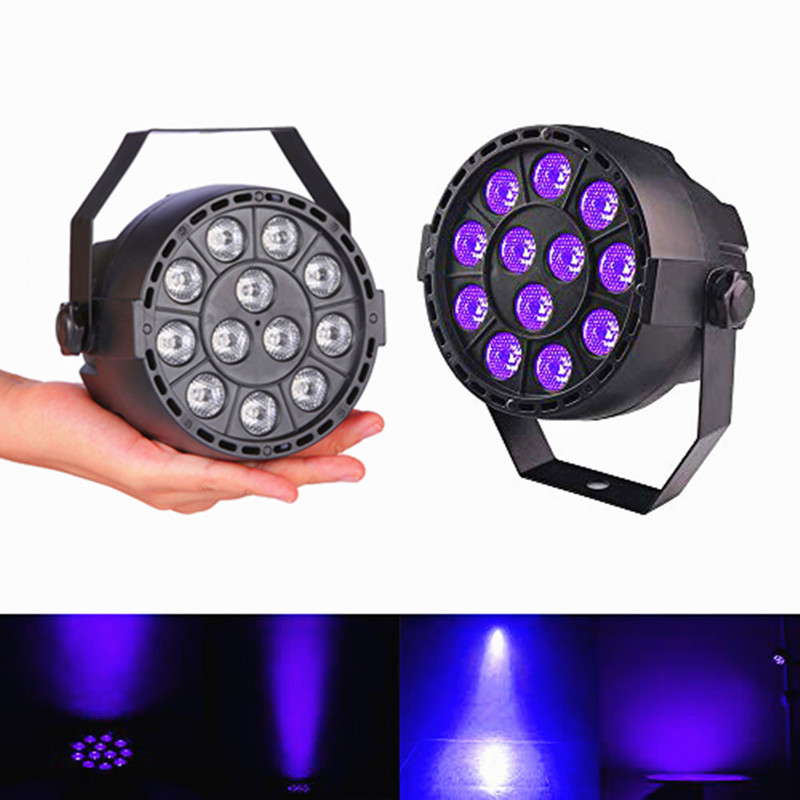 Led12 Par Lights Dmx512 Purple Dyeing Lights 12Uv Par Lights Bar Decoration Flash Laser Stage Lights Led12 Par Lights Dmx512 Purple Dyeing Lights 12Uv Par Lights Bar Decoration Flash Laser Stage Lights