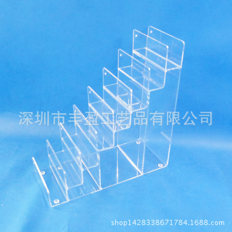 工厂生产梯形有机玻璃钱包架 亚克力皮包展示架 质量保证