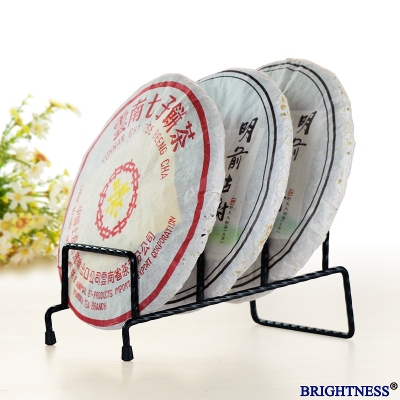 Simplicity Decoration Iron art multi-storey Swing frame plate The tea tray CD Audio disc display rack flaw Handle