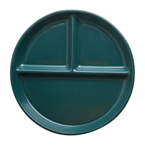 One person food ceramic partition plate snack plate plate Internet celebrity ins children's baby dinner plate onion ginger garlic multi-grid plate