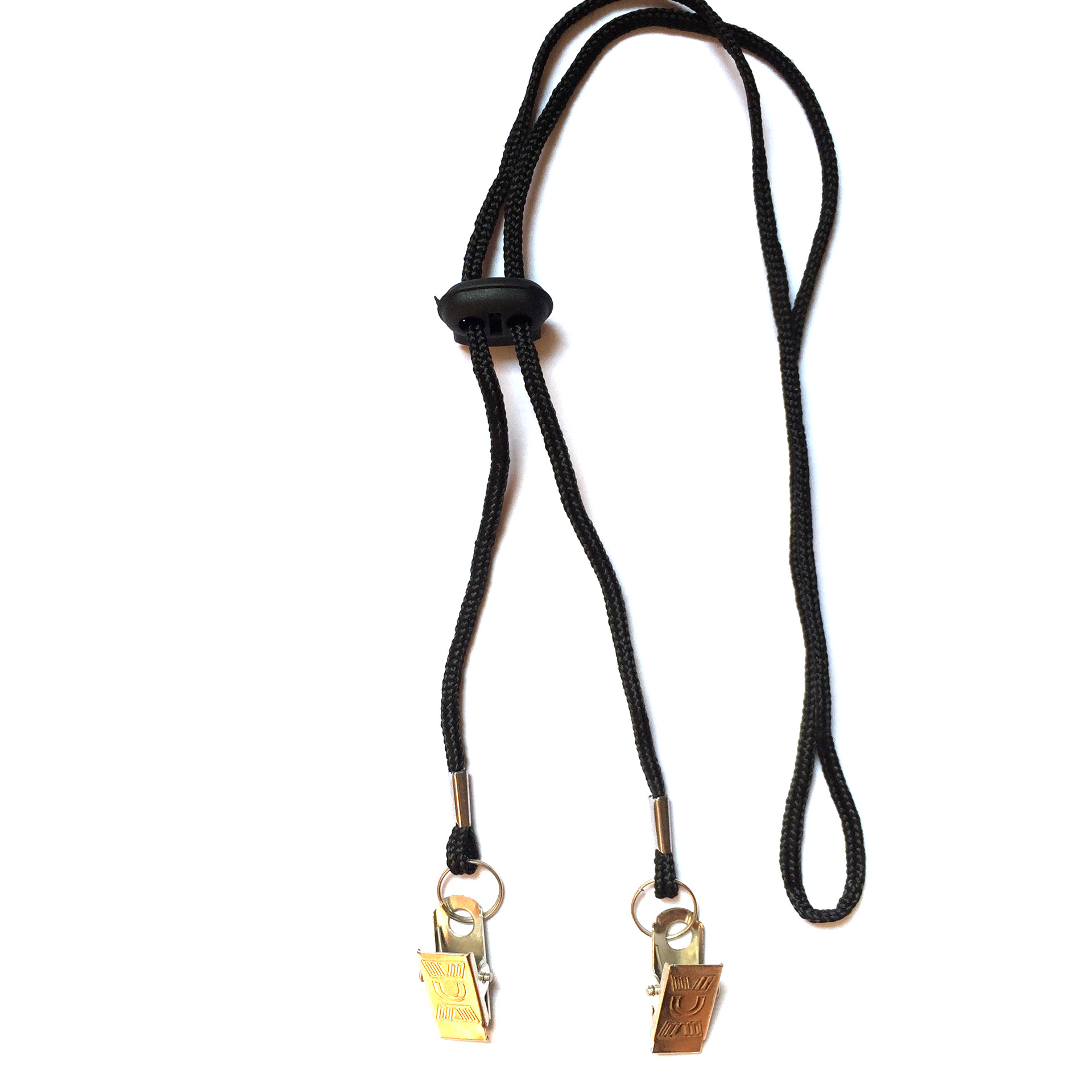 双头金属夹防风绳餐巾挂绳双金属夹加挂绳可调节口罩挂绳防丢绳