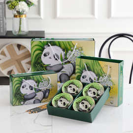 熊猫碗筷套装 创意陶瓷餐具礼盒装 卡通碗筷礼品开业活动礼物会销