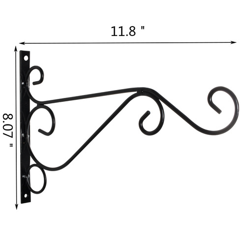 Jingmao wall hanging basket iron wall hanging plant bracket decorative flower pot hook for bird feeder lantern wind chime