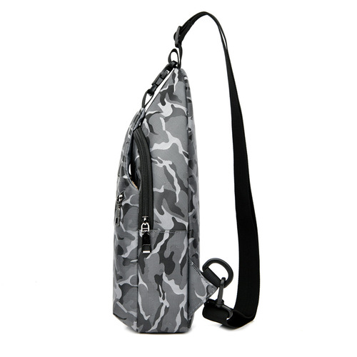 New trendy brand men's chest bag shoulder crossbody bag shoulder bag motorcycle Korean style casual small chest bag men's bag trend