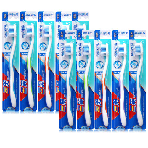 Sanxiao Toothbrush Adult Medium Soft Bristle Toothbrush Comfortable Soft Bristle Family Pack 998n Toothbrush Wholesale