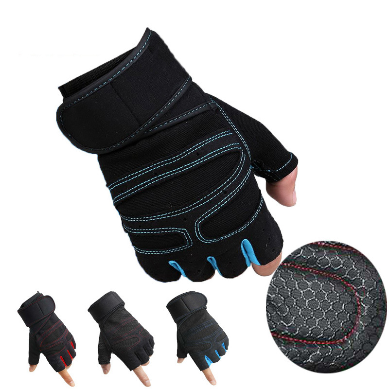 Fitness Gloves for Men and Women, Sports Cycling, Half-Finger Thin Wrist Guards, Breathable Dumbbell Equipment, Training Weightlifting and Driving