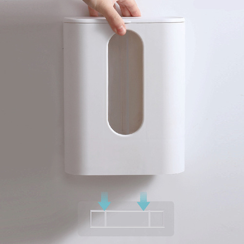 F406 household cup taker disposable cup holder water dispenser dustproof water cup holder wall hanging double tube paper cup storage rack