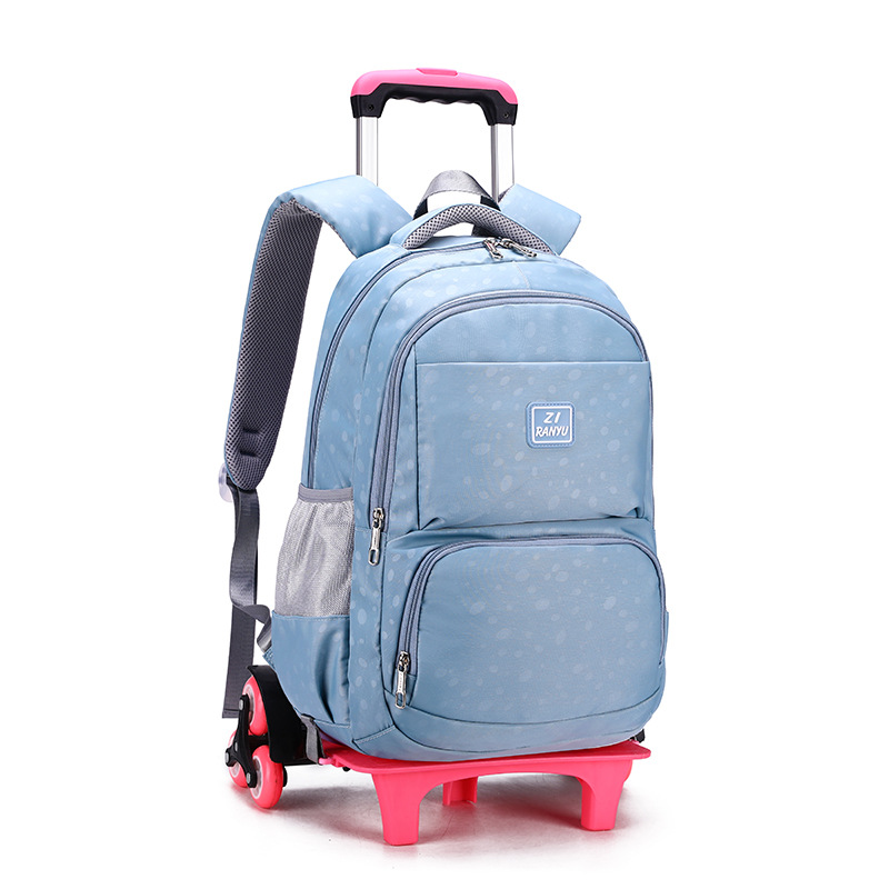 Trolley schoolbag niñas subir escaleras simple moda casual estudiante de secundaria campus estudiante de secundaria bolsa de gran capacidad