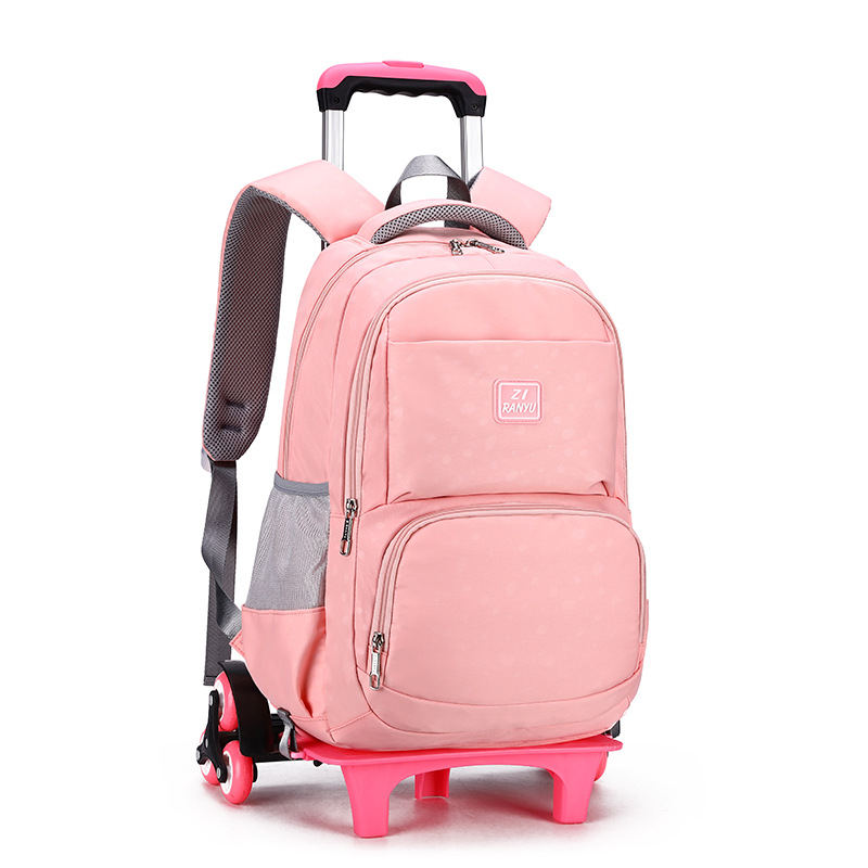 Trolley schoolbag niñas subir escaleras simple moda casual estudiante de secundaria campus estudiante de secundaria bolsa de gran capacidad