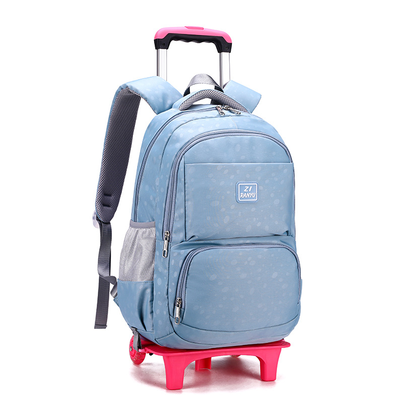 Trolley schoolbag niñas subir escaleras simple moda casual estudiante de secundaria campus estudiante de secundaria bolsa de gran capacidad