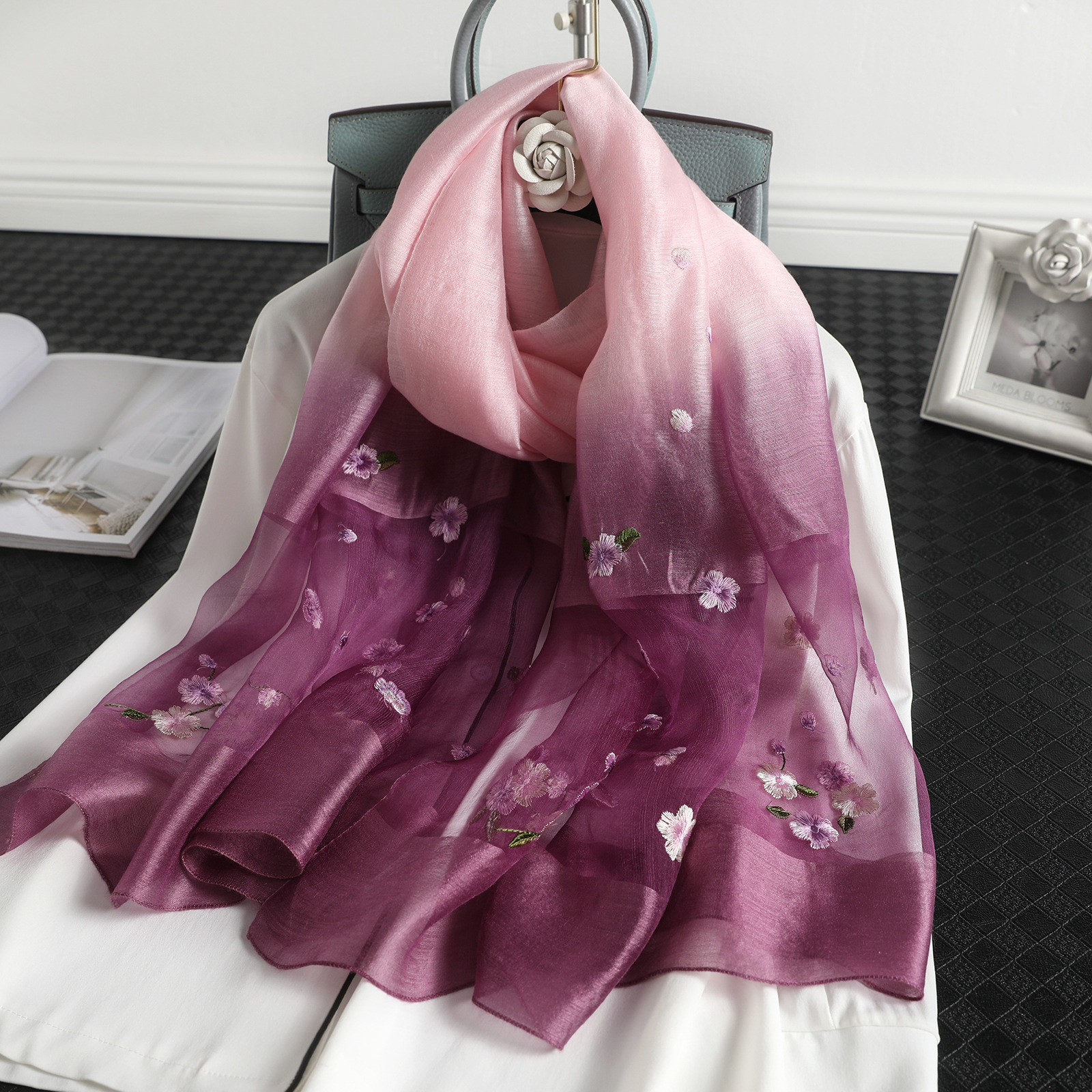 Silk long scarf