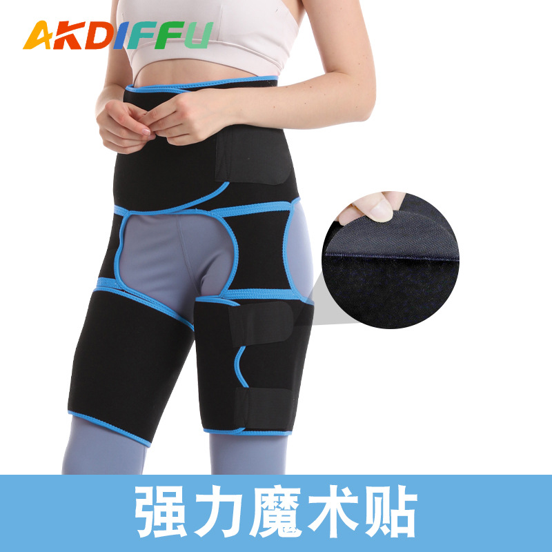 Deportes de una pieza cinturón sudor corsé pierna banda sudor protección cinturón ajustable cintura alta cadera elevación cinturón flaco pierna banda