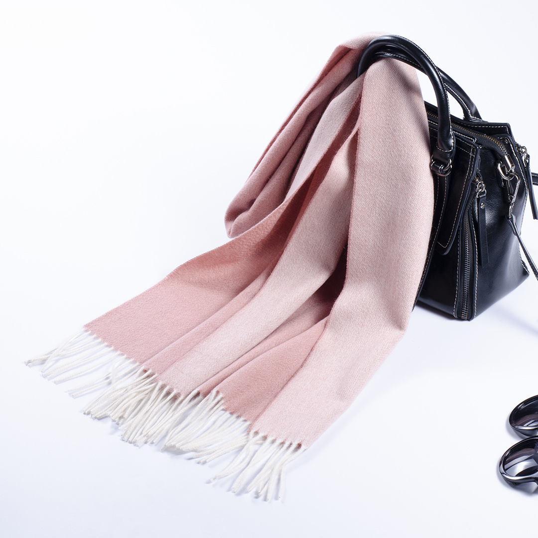 Inner Mongolia fábrica al por mayor de cachemira pura 30 bufanda ancha de dos colores falso de doble cara 35 de ancho hombres y mujeres de otoño e invierno de espesor medio