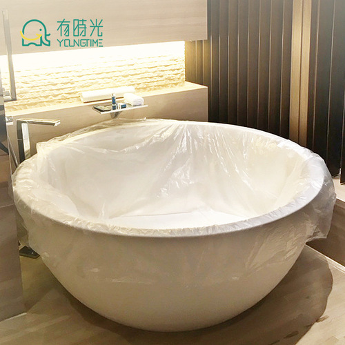 Time Travel Disposable Bath Bag Thickened Bath Bag Bath Set Wooden Bucket SPA Plastic Bath Bag Double